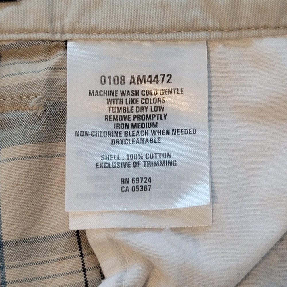 Columbia Plaid Shorts Mens 34 Blue Tan Cotton Hiking, Outdoor, Summer‎ AM4472 - Picture 4 of 10